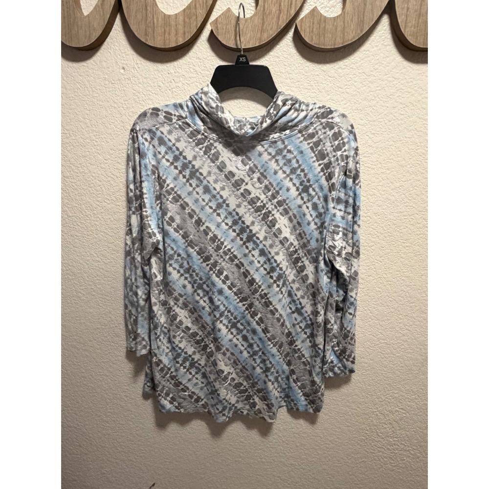 Ruby Rd. Blue Blouse Top - Picture 3 of 3